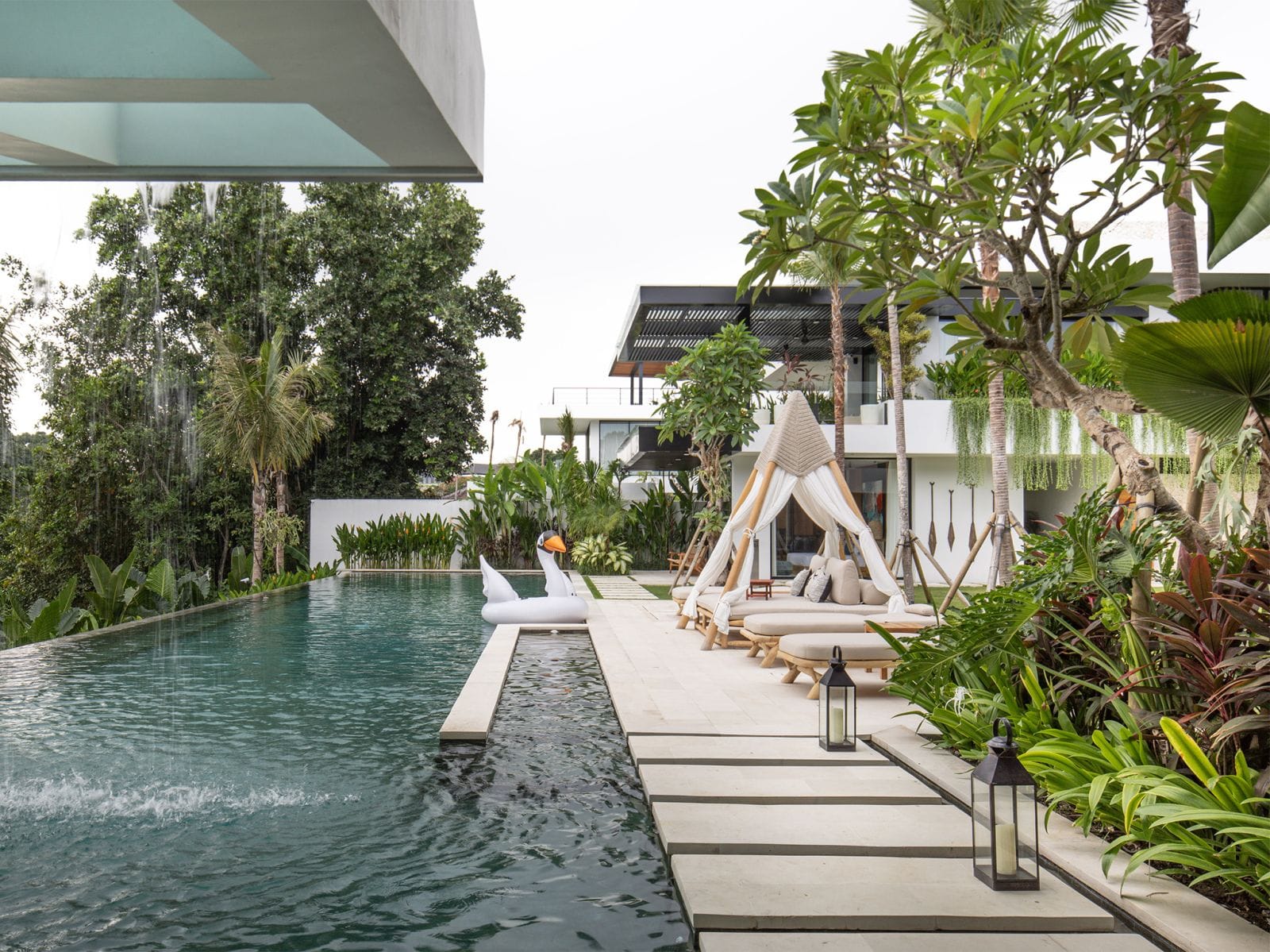 03 villa norbu expansive pool area overlooking rice fields